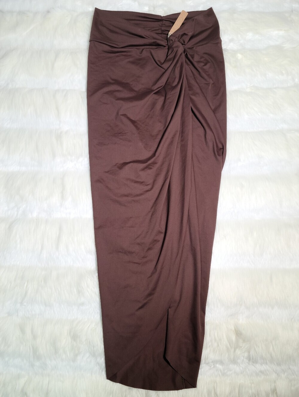 SKIMS Swim Sarong Skirt Brown Cocoa Women Medium NEW